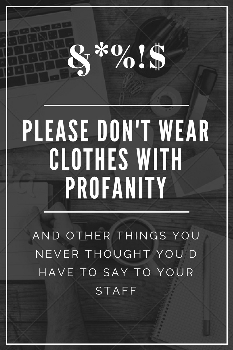 clothes with profanity