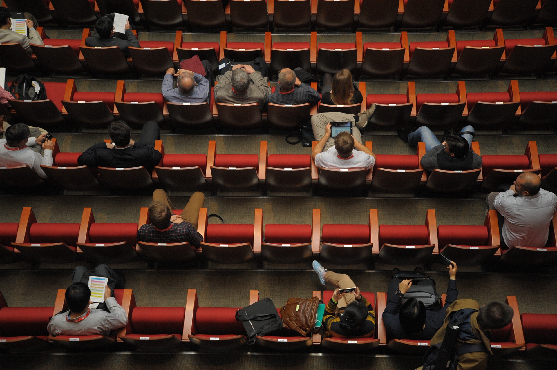 conference classroom birds eye view